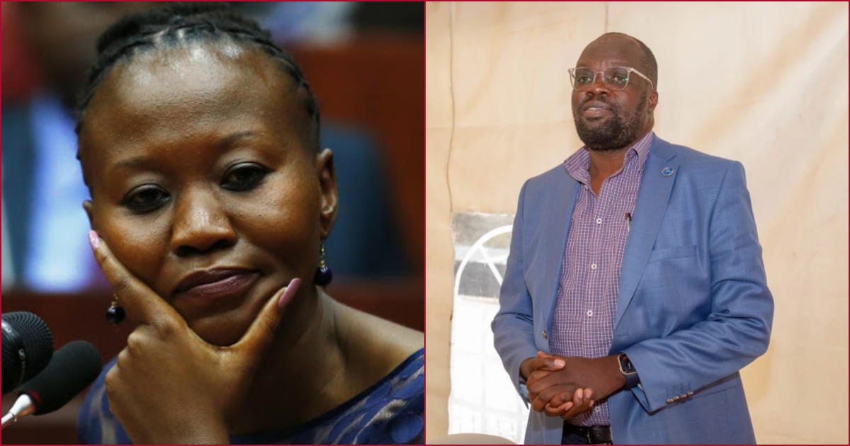 Collaged photos of former IEBC commissioner Roselyn Akombe and Kileleshwa MCA Robert Alai.